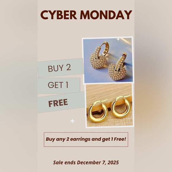 Sparkly Gold Crisscross Hoops - Picture 2 of 4